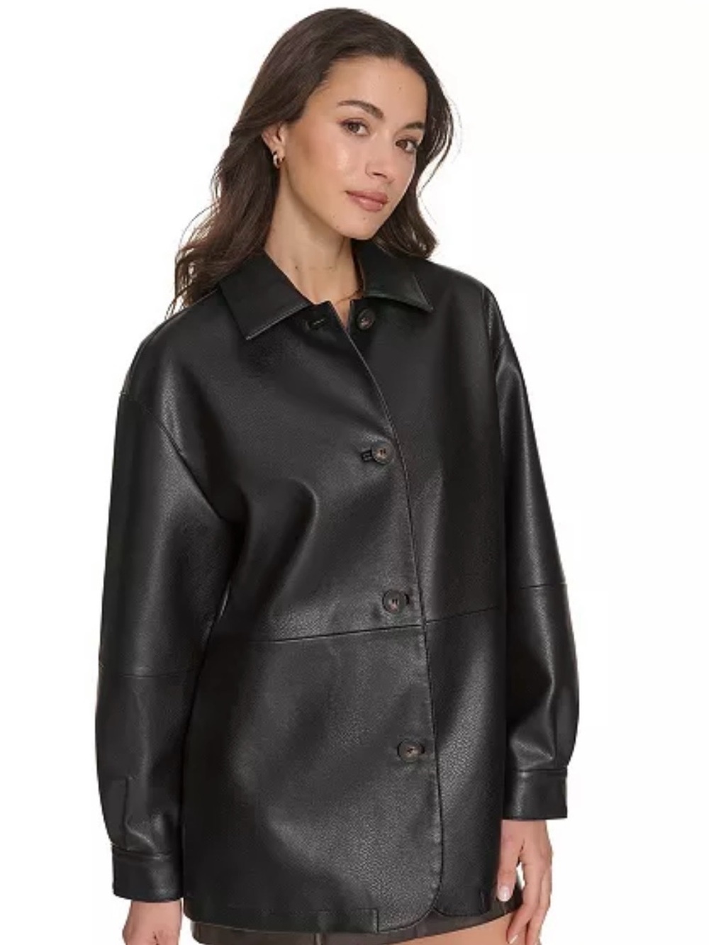 Levi & CO Women's Faux Leather Relaxed Vintage Look Blazer size XS